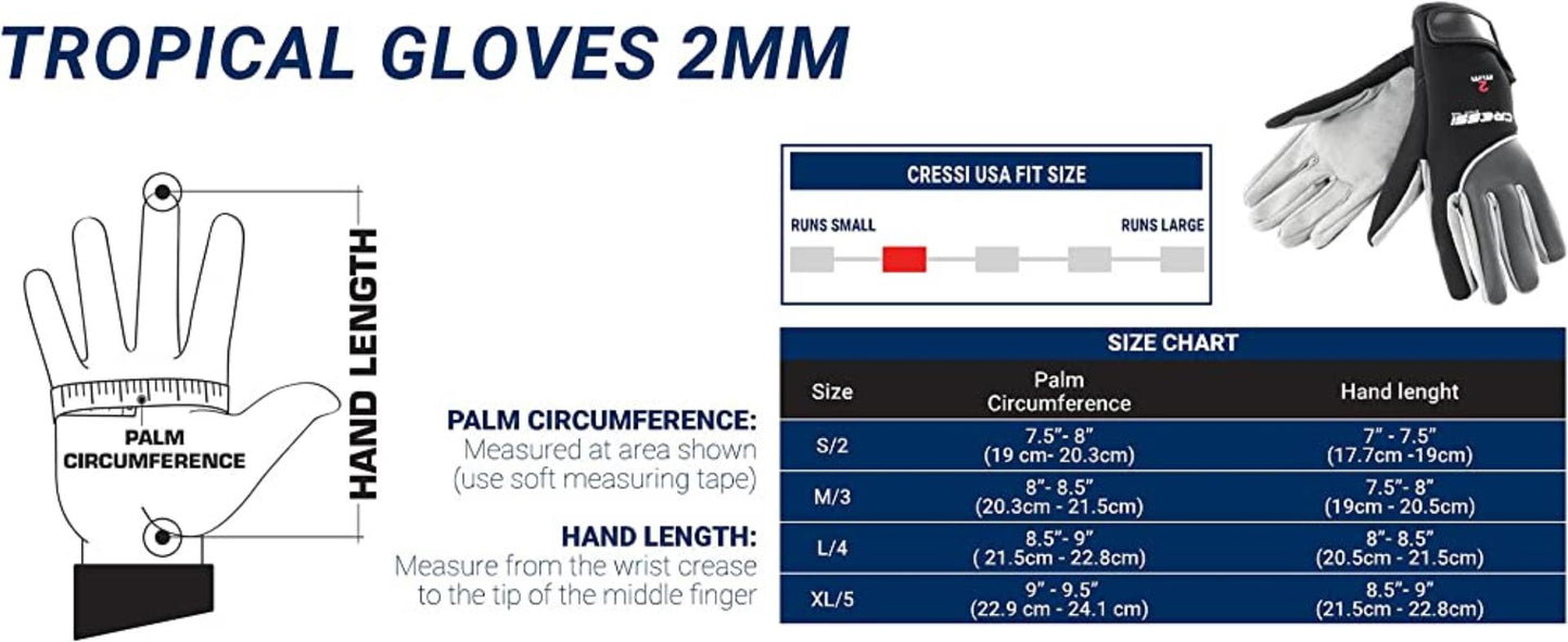 Tropical Gloves Guanti  Neoprene-Amara 2mm