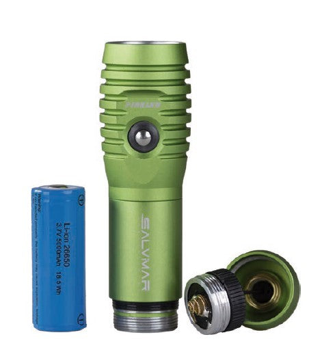 Fireled USB Torcia Subacquea 1800 Lumen Ricaricabile