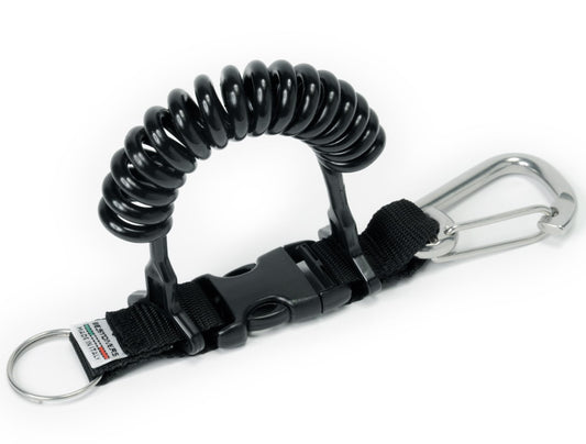 Clip Estensibile con Cavetto a Molla e Moschettone INOX STRONG