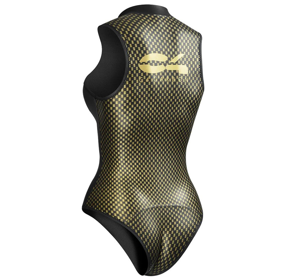 AURA Springsuit 2mm Sottomuta Senza Maniche Donna per Apnea Dinamica Esterno Liscio ad Basso Attrito Senza Cuciture.