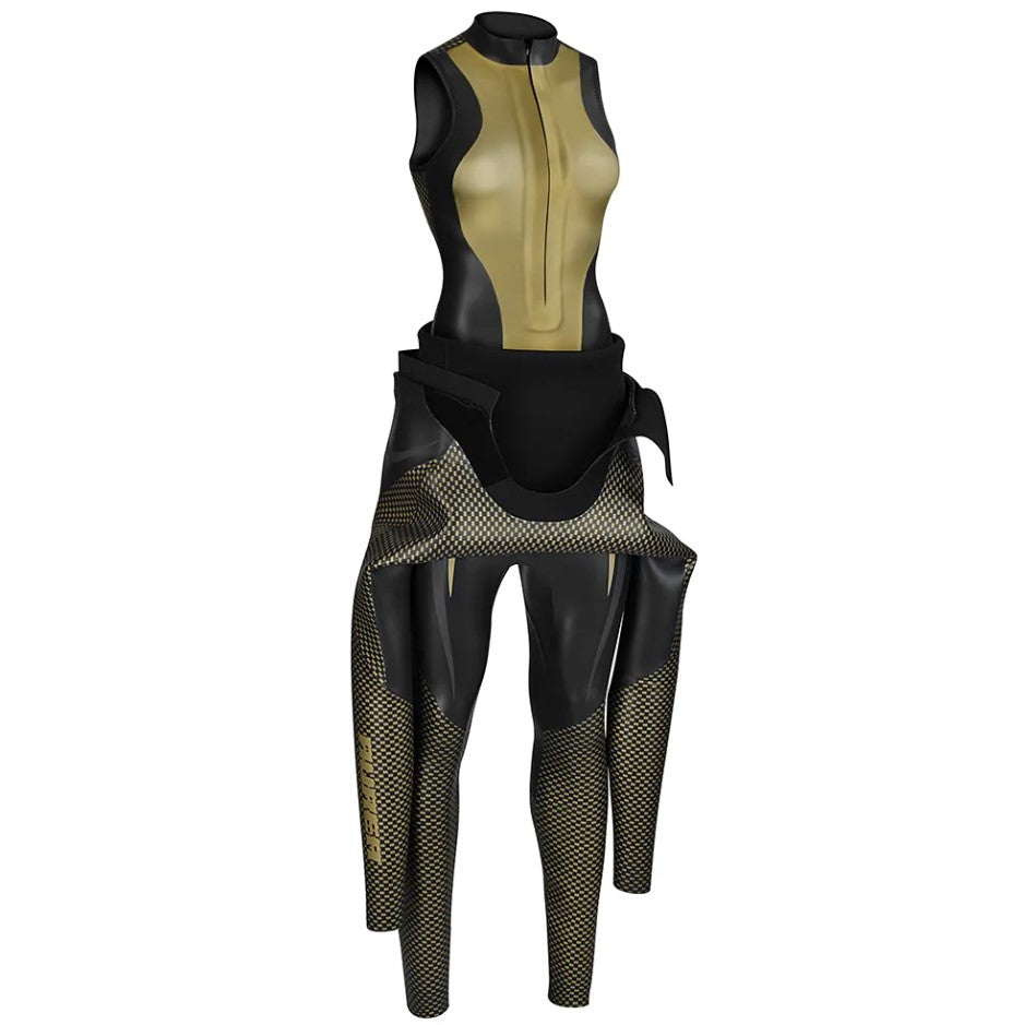 AURA Springsuit 2mm Sottomuta Senza Maniche Donna per Apnea Dinamica Esterno Liscio ad Basso Attrito Senza Cuciture.