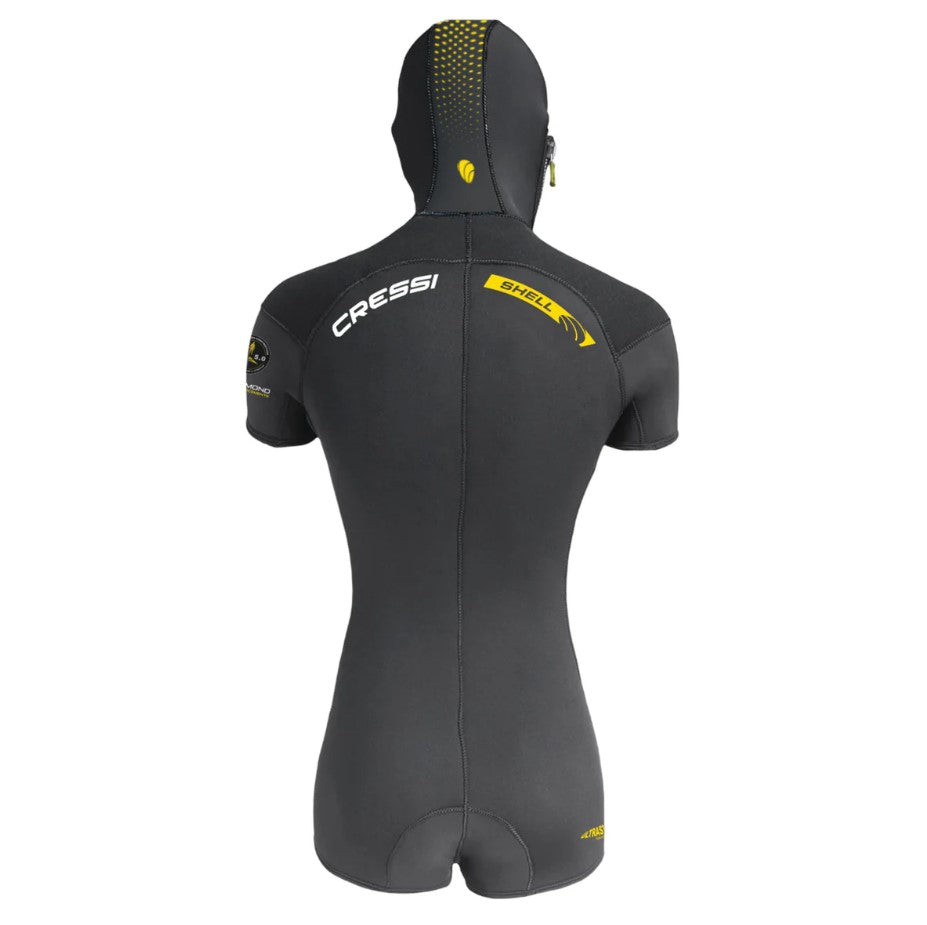 Shell 5mm Giacca con Cappuccio Incorporato e Cerniera Frontale - Ideale da Sovrapporre a Muta Monopezzo